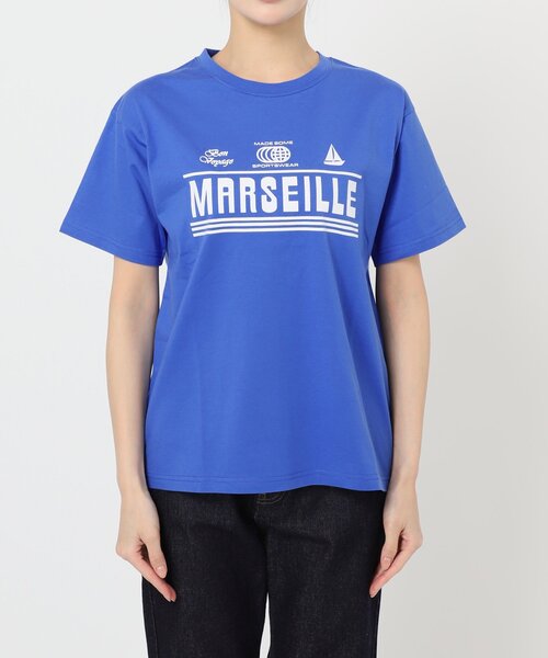 SLOBE IENA(スローブイエナ)の「made some sports wear for SLOBE IENA ロゴTEE(Tシャツ/カットソー・レディース・ネイビー/ホワイト/グリーン/ホワイト系その他/ブルー/ライトブルー/ホワイト×ホワイト・FREE)」の17枚目の写真