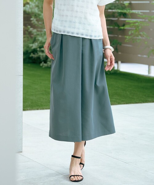 J.PRESS(ジェイプレス)の「【洗える】Crispyツイル クロップド パンツ(その他パンツ・レディース・ブラック系/グリーン系/ベージュ系・11/9/7)」の3枚目の写真
