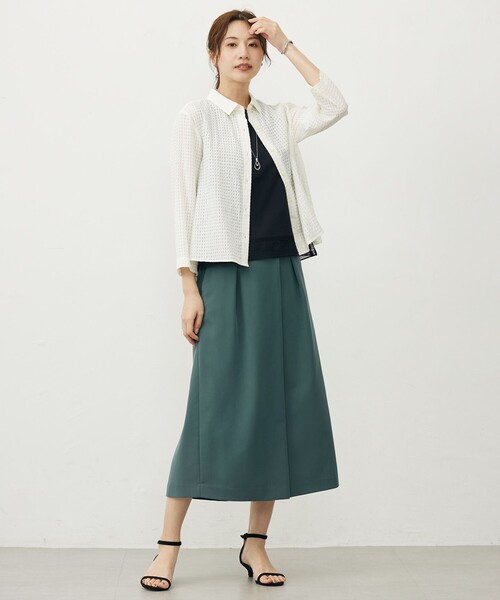 J.PRESS(ジェイプレス)の「【洗える】Crispyツイル クロップド パンツ(その他パンツ・レディース・ブラック系/グリーン系/ベージュ系・11/9/7)」の18枚目の写真