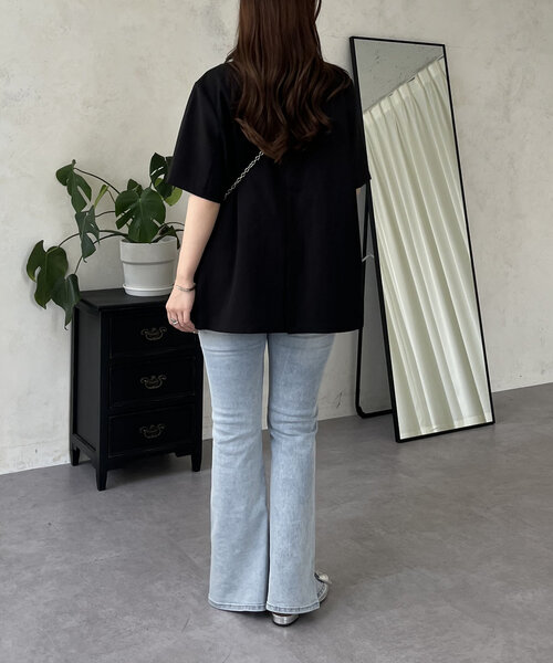 prose verse（プロズヴェール）の「リネンタッチWボタン半袖ジャケット（テーラードジャケット・レディース・ブラック/ライトベージュ・MEDIUM/LARGE）」の18枚目の写真