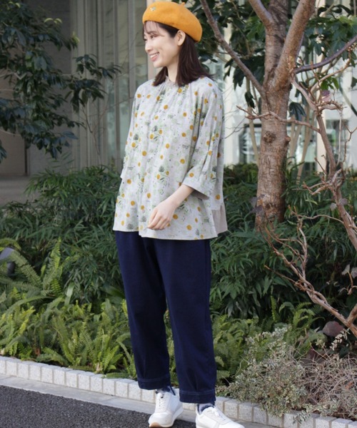 SUPER HAKKA（スーパーハッカ）の「プチフルール刺繍ぽこぽこベレー帽（ハンチング/ベレー帽・レディース・オレンジ/グリーン/ライトグレー・FREE）」の9枚目の写真