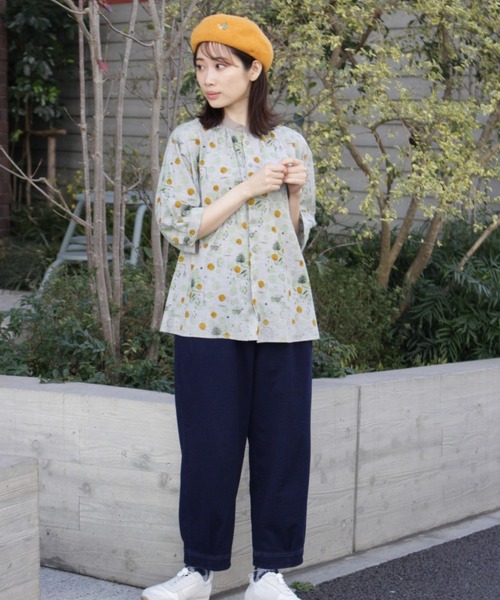 SUPER HAKKA（スーパーハッカ）の「プチフルール刺繍ぽこぽこベレー帽（ハンチング/ベレー帽・レディース・オレンジ/グリーン/ライトグレー・FREE）」の8枚目の写真