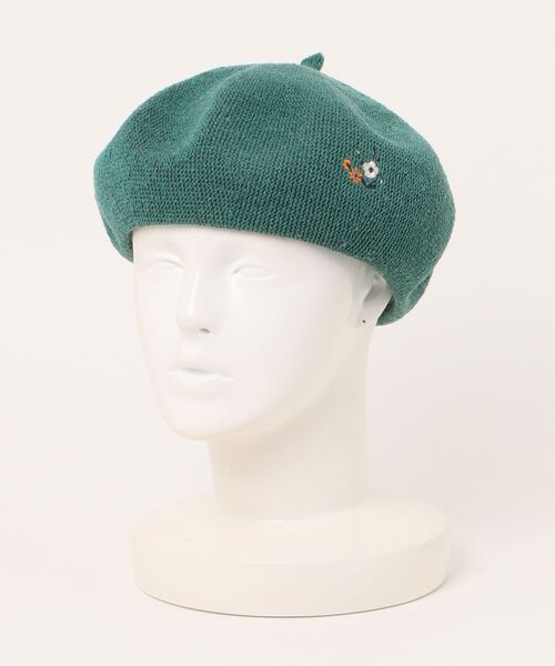 SUPER HAKKA（スーパーハッカ）の「プチフルール刺繍ぽこぽこベレー帽（ハンチング/ベレー帽・レディース・オレンジ/グリーン/ライトグレー・FREE）」の5枚目の写真