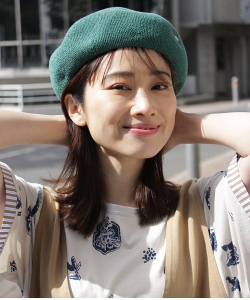 SUPER HAKKA（スーパーハッカ）の「プチフルール刺繍ぽこぽこベレー帽（ハンチング/ベレー帽・レディース・オレンジ/グリーン/ライトグレー・FREE）」の10枚目の写真