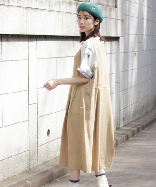 SUPER HAKKA（スーパーハッカ）の「プチフルール刺繍ぽこぽこベレー帽（ハンチング/ベレー帽・レディース・オレンジ/グリーン/ライトグレー・FREE）」の12枚目の写真