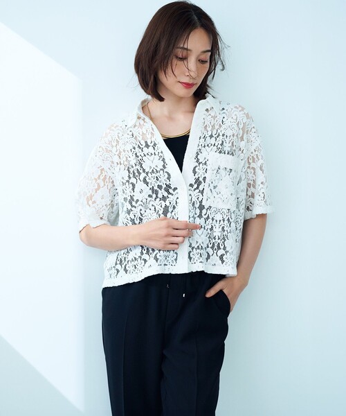 23区(ニジュウサンク)の「【吸水速乾/UVカット/接触冷感】ストレッチジョーゼット キャミソール(キャミソール・レディース・ネイビー系/ブラック系/ベージュ系・38/40)」の5枚目の写真