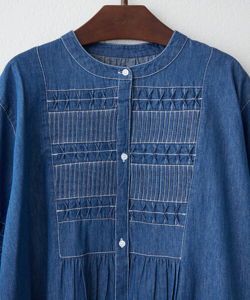 2025 Spring/Summer】スモッキングパフ袖デニムワンピース