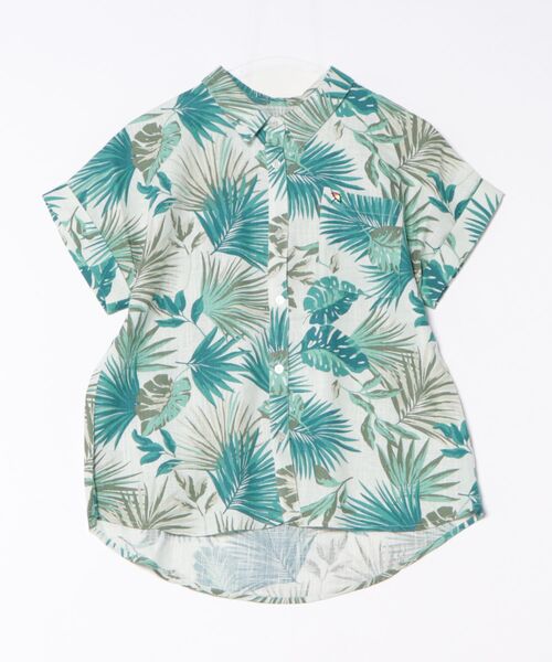 Arnold Palmer（アーノルドパーマー）の「リゾート柄 半袖 コンパクトシャツ（シャツ/ブラウス・レディース・ベージュ/ブラック/ネイビー/グリーン・M/S/L）」の19枚目の写真