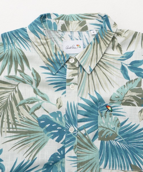 Arnold Palmer（アーノルドパーマー）の「リゾート柄 半袖 コンパクトシャツ（シャツ/ブラウス・レディース・ベージュ/ブラック/ネイビー/グリーン・M/S/L）」の12枚目の写真