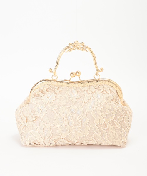 Lace Ladies(レースレディース)の「2WAY フラワー レース がま口 ハンドバッグ(クラッチバッグ・レディース・ベージュ/ブラック・FREE)」の22枚目の写真
