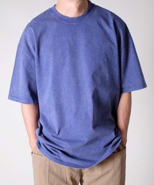 R.(rehacer)(アールドット(レアセル))の「R. : Retro Loose Washed S/S T / レトロ ルーズ ウォッシュド 半袖 Tシャツ(Tシャツ/カットソー・メンズ・ブラック/ブルー/グリーン/ネイビー/オレンジ・MEDIUM/LARGE/X-LARGE)」の15枚目の写真