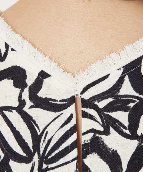 qualite（カリテ）の「リネンライクペインティングプリントワンピース（ワンピース・レディース・その他・36/38）」の7枚目の写真