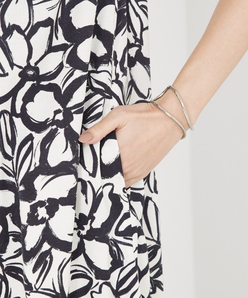 セール】リネンライクペインティングプリントワンピース（ワンピース