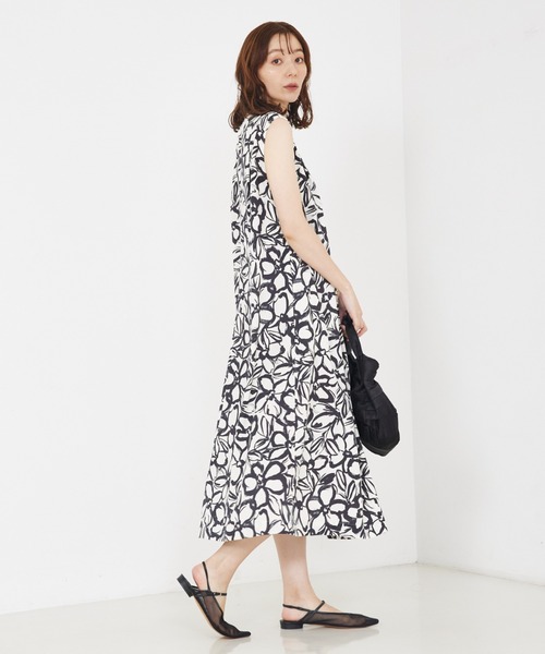 qualite（カリテ）の「リネンライクペインティングプリントワンピース（ワンピース・レディース・その他・36/38）」の9枚目の写真