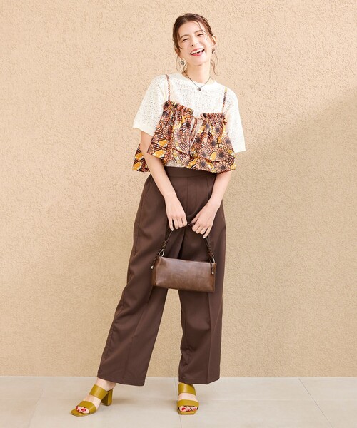 coen（コーエン）の「【スザンヌさんコラボ】Suuバティック柄マルチビスチェ（キャミソール・レディース・コバルトブルー/オレンジ・FREE）」の17枚目の写真