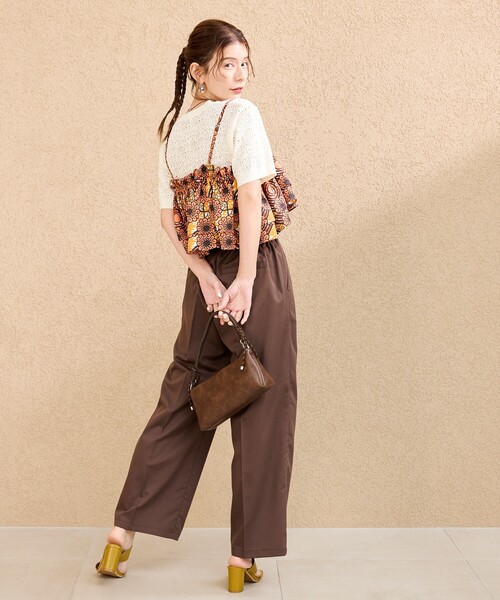 coen（コーエン）の「【スザンヌさんコラボ】Suuバティック柄マルチビスチェ（キャミソール・レディース・コバルトブルー/オレンジ・FREE）」の18枚目の写真