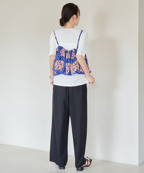 coen（コーエン）の「【スザンヌさんコラボ】Suuバティック柄マルチビスチェ（キャミソール・レディース・コバルトブルー/オレンジ・FREE）」の14枚目の写真