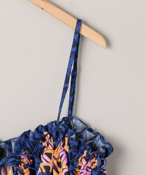 coen（コーエン）の「【スザンヌさんコラボ】Suuバティック柄マルチビスチェ（キャミソール・レディース・コバルトブルー/オレンジ・FREE）」の8枚目の写真