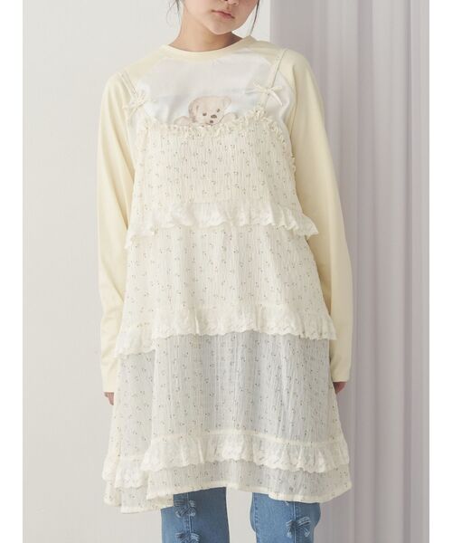 merry jenny（メリージェニー）の「baby bearラグランTee（Tシャツ/カットソー・レディース・ベージュ/イエロー/ブルー・FREE）」の3枚目の写真