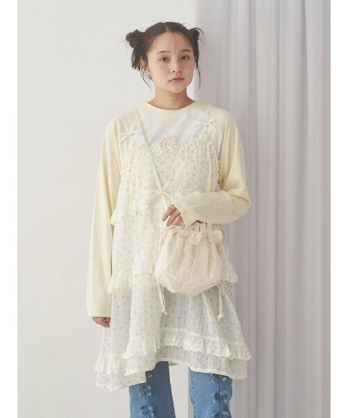 merry jenny（メリージェニー）の「baby bearラグランTee（Tシャツ/カットソー・レディース・ベージュ/イエロー/ブルー・FREE）」の6枚目の写真