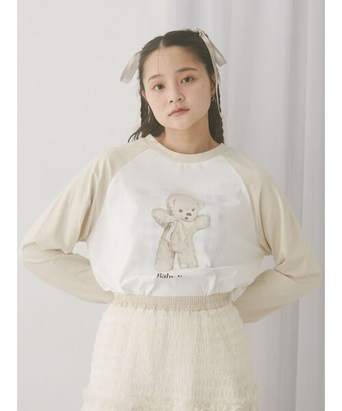 merry jenny（メリージェニー）の「baby bearラグランTee（Tシャツ/カットソー・レディース・ベージュ/イエロー/ブルー・FREE）」の11枚目の写真