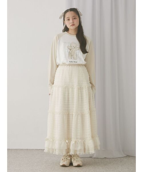 merry jenny（メリージェニー）の「baby bearラグランTee（Tシャツ/カットソー・レディース・ベージュ/イエロー/ブルー・FREE）」の12枚目の写真