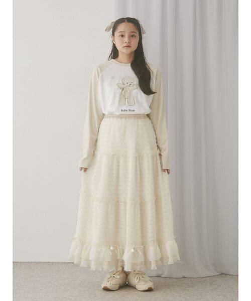 merry jenny（メリージェニー）の「baby bearラグランTee（Tシャツ/カットソー・レディース・ベージュ/イエロー/ブルー・FREE）」の13枚目の写真