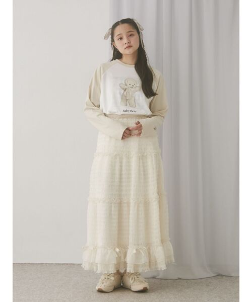 merry jenny（メリージェニー）の「baby bearラグランTee（Tシャツ/カットソー・レディース・ベージュ/イエロー/ブルー・FREE）」の14枚目の写真