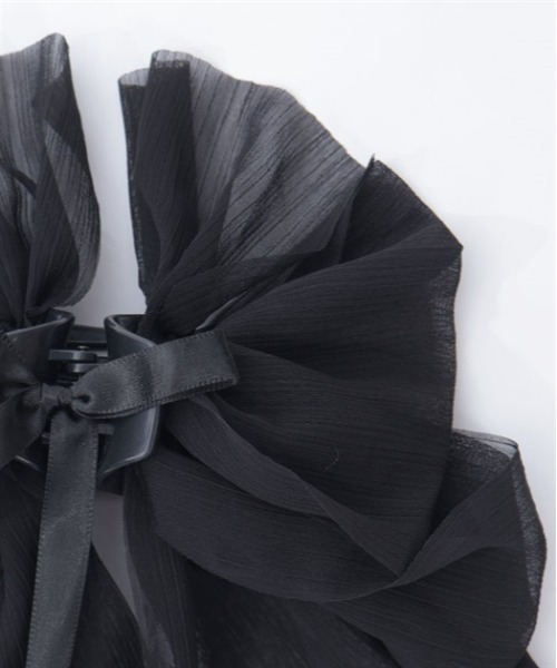 axes femme（アクシーズファム）の「シフォンリボンクリップ（バレッタ/ヘアクリップ・レディース・キナリ/パープル/ブラック・FREE）」の16枚目の写真