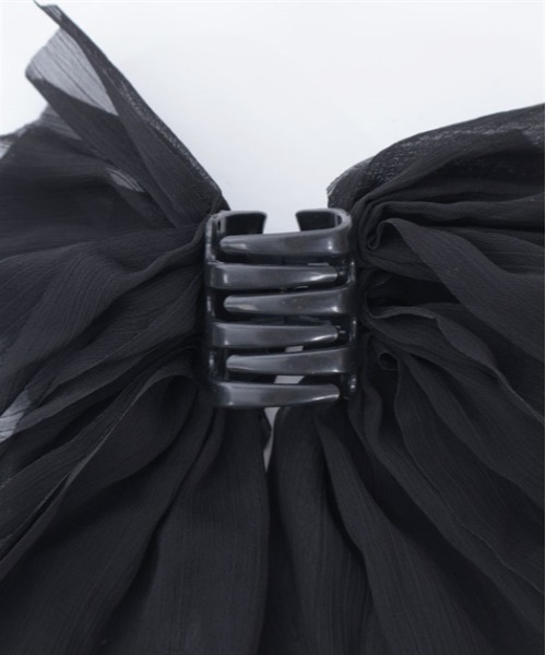 axes femme（アクシーズファム）の「シフォンリボンクリップ（バレッタ/ヘアクリップ・レディース・キナリ/パープル/ブラック・FREE）」の19枚目の写真