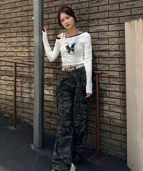売れ筋商品|||デモクラシー カットソー トップス レディース Trendy Plus Relaxed Flutter-Sleeve Top Black SLY | PUFF SLEEVE CUT トップス (Tシャツ・カットソー(半袖