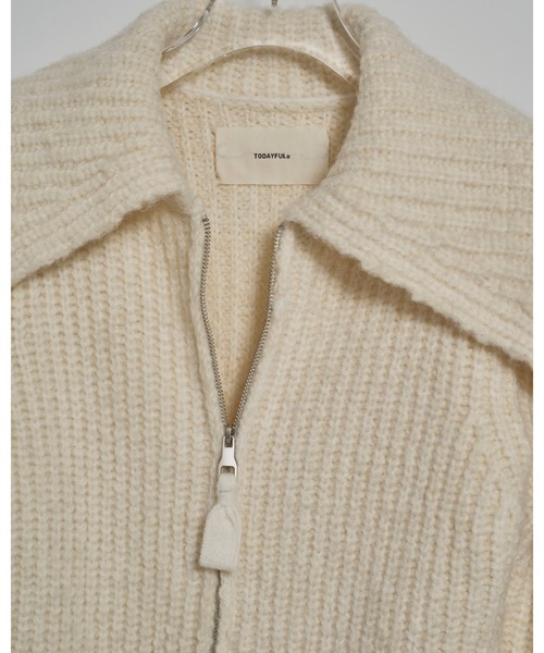 TODAYFUL（トゥデイフル）の「Square Collar Cardigan（カーディガン/ボレロ・レディース・キナリ/オートミール・36inch/38inch）」の13枚目の写真