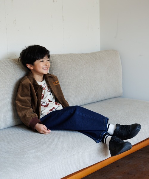 MAKE YOUR DAY（メイクユアデイ）の「コールテンワッペンブルゾン■80～140cm（ブルゾン・キッズ・ネイビー/ブラウン・120/110/100/140/130/90/80）」の10枚目の写真