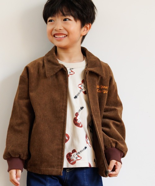 MAKE YOUR DAY（メイクユアデイ）の「コールテンワッペンブルゾン■80～140cm（ブルゾン・キッズ・ネイビー/ブラウン・120/110/100/140/130/90/80）」の7枚目の写真