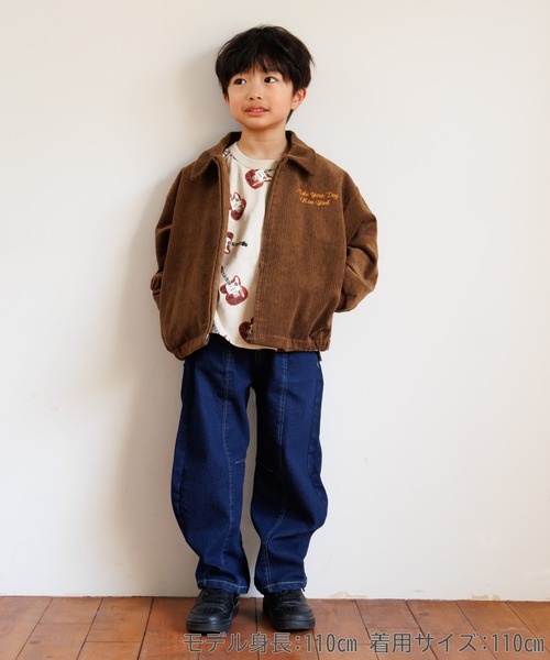 MAKE YOUR DAY（メイクユアデイ）の「コールテンワッペンブルゾン■80～140cm（ブルゾン・キッズ・ネイビー/ブラウン・120/110/100/140/130/90/80）」の12枚目の写真