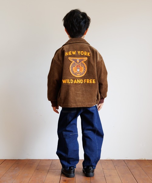 MAKE YOUR DAY（メイクユアデイ）の「コールテンワッペンブルゾン■80～140cm（ブルゾン・キッズ・ネイビー/ブラウン・120/110/100/140/130/90/80）」の13枚目の写真