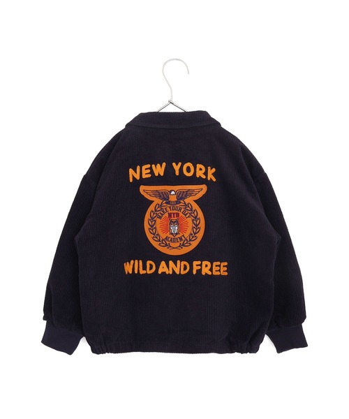 MAKE YOUR DAY（メイクユアデイ）の「コールテンワッペンブルゾン■80～140cm（ブルゾン・キッズ・ネイビー/ブラウン・120/110/100/140/130/90/80）」の6枚目の写真