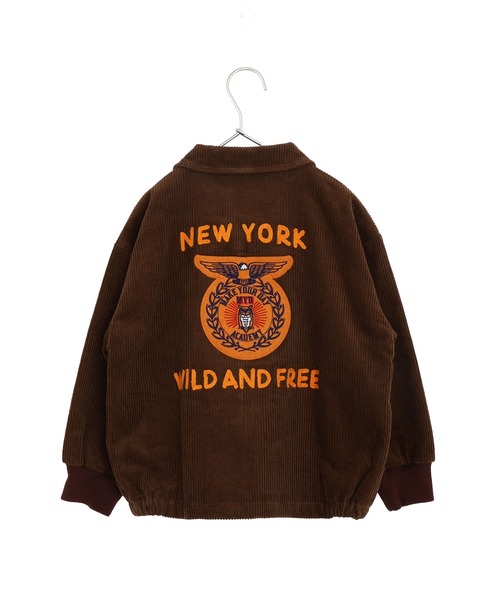 MAKE YOUR DAY（メイクユアデイ）の「コールテンワッペンブルゾン■80～140cm（ブルゾン・キッズ・ネイビー/ブラウン・120/110/100/140/130/90/80）」の4枚目の写真