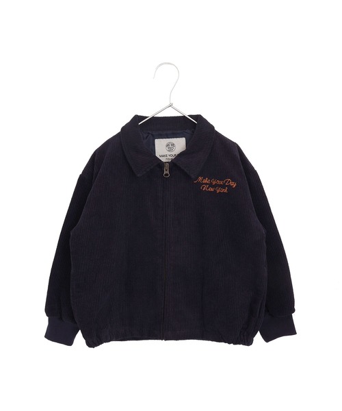 MAKE YOUR DAY（メイクユアデイ）の「コールテンワッペンブルゾン■80～140cm（ブルゾン・キッズ・ネイビー/ブラウン・120/110/100/140/130/90/80）」の5枚目の写真