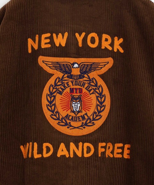 MAKE YOUR DAY（メイクユアデイ）の「コールテンワッペンブルゾン■80～140cm（ブルゾン・キッズ・ネイビー/ブラウン・120/110/100/140/130/90/80）」の21枚目の写真