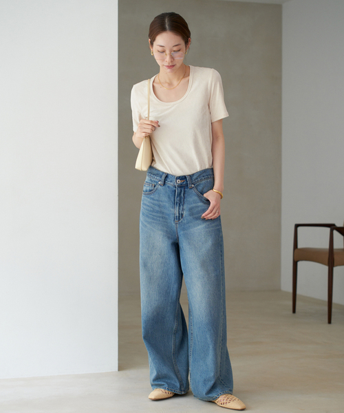 plage(プラージュ)の「velour Tシャツ(Tシャツ/カットソー・レディース・アイボリー/ネイビー・FREE)」の16枚目の写真