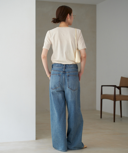 plage(プラージュ)の「velour Tシャツ(Tシャツ/カットソー・レディース・アイボリー/ネイビー・FREE)」の18枚目の写真