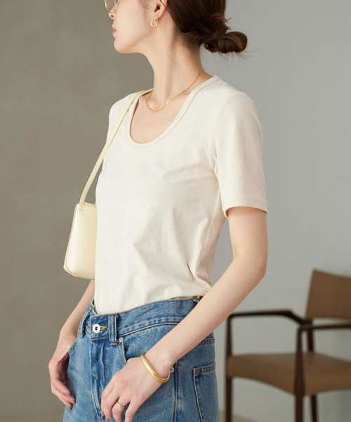 plage(プラージュ)の「velour Tシャツ(Tシャツ/カットソー・レディース・アイボリー/ネイビー・FREE)」の20枚目の写真