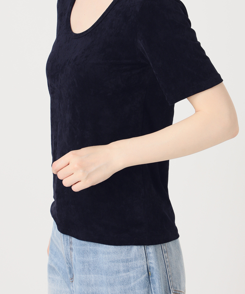 plage(プラージュ)の「velour Tシャツ(Tシャツ/カットソー・レディース・アイボリー/ネイビー・FREE)」の8枚目の写真