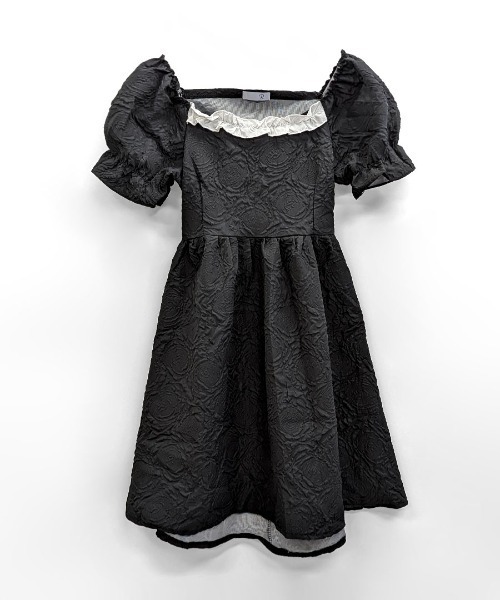 M me eme ホルターネックリボンミニワンピース RENEWAL SALE】【Pre Order】Big ribbon shirring mini onepiece