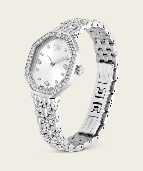 SWAROVSKI（スワロフスキー）の「【公式】【スワロフスキー】Dextera octagon ウォッチ, スイス製, メタルブレスレット, シルバー系, ステンレス鋼（アナログ腕時計・レディース・シルバー系・ONESIZE）」の3枚目の写真