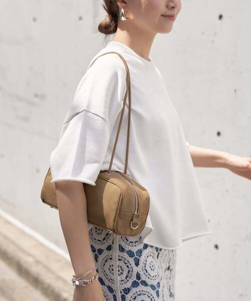 IENA（イエナ）の「《追加》LEVITA コットンハーフスリーブプルオーバー（ニット/セーター・レディース・ピンク系その他/ライトグレー/ホワイト・FREE）」の2枚目の写真