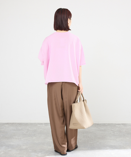 IENA（イエナ）の「《追加3》LEVITA コットンハーフスリーブプルオーバー（ニット/セーター・レディース・ピンク系その他/ライトグレー/ホワイト・FREE）」の17枚目の写真