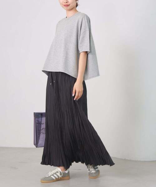 IENA（イエナ）の「《追加》LEVITA コットンハーフスリーブプルオーバー（ニット/セーター・レディース・ピンク系その他/ライトグレー/ホワイト・FREE）」の8枚目の写真