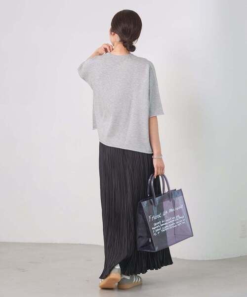 IENA（イエナ）の「《追加》LEVITA コットンハーフスリーブプルオーバー（ニット/セーター・レディース・ピンク系その他/ライトグレー/ホワイト・FREE）」の9枚目の写真